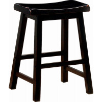 Coaster Furniture 180019 Wooden Counter Height Stools Black (Set of 2)